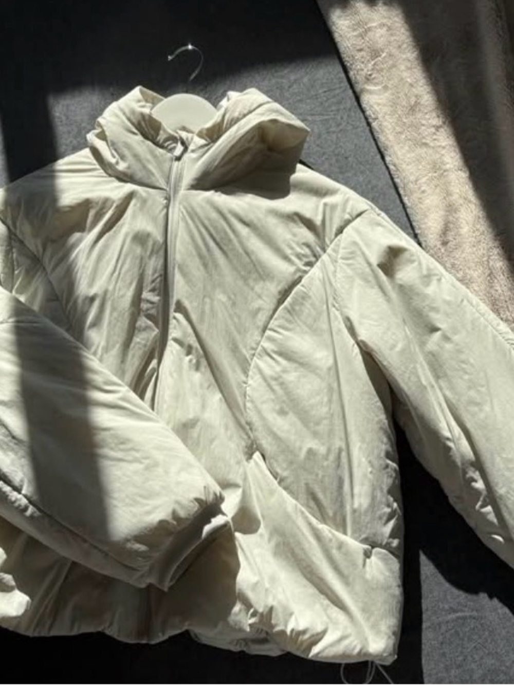 lululemon athletica Light Cream Quilted Puffer Jacket